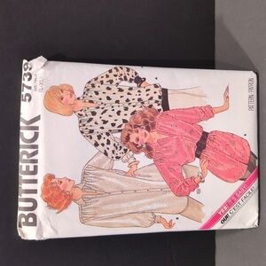 Butterick 5739 Misses Loose Fitting Top Sewing Pattern Size L-XL Uncut Vintage